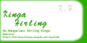 kinga hirling business card